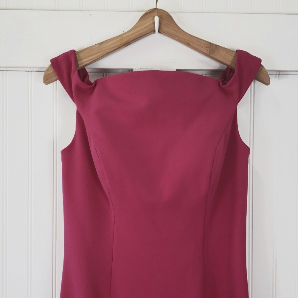 Alexander By Daymor NEW Fuchsia Pink Petal Skirt Maxi Gown Dress Size 6 M1279 - Picture 6 of 15